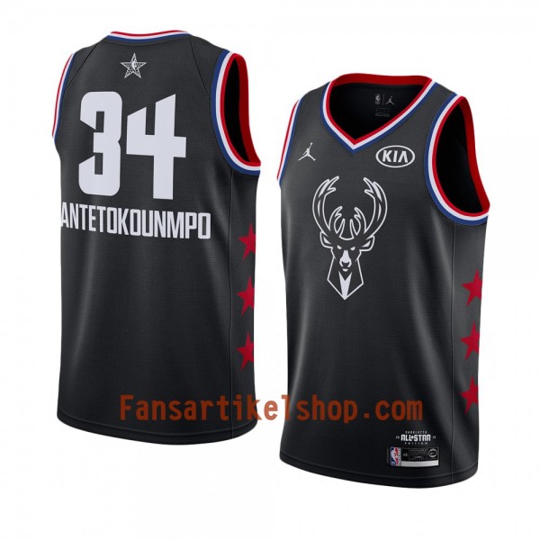 Milwaukee Bucks Trikot Giannis Antetokounmpo 34 2019 All-Star Jordan Brand Schwarz Swingman - Herren Milwaukee Bucks Trikot Giannis Antetokounmpo 34 2019 All-Star Jordan Brand Schwarz Swingman - Herren